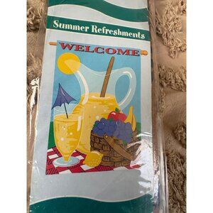 Summer Refreshments Decorative Garden Welcome Flag 28" X 40" Outdoor Banner